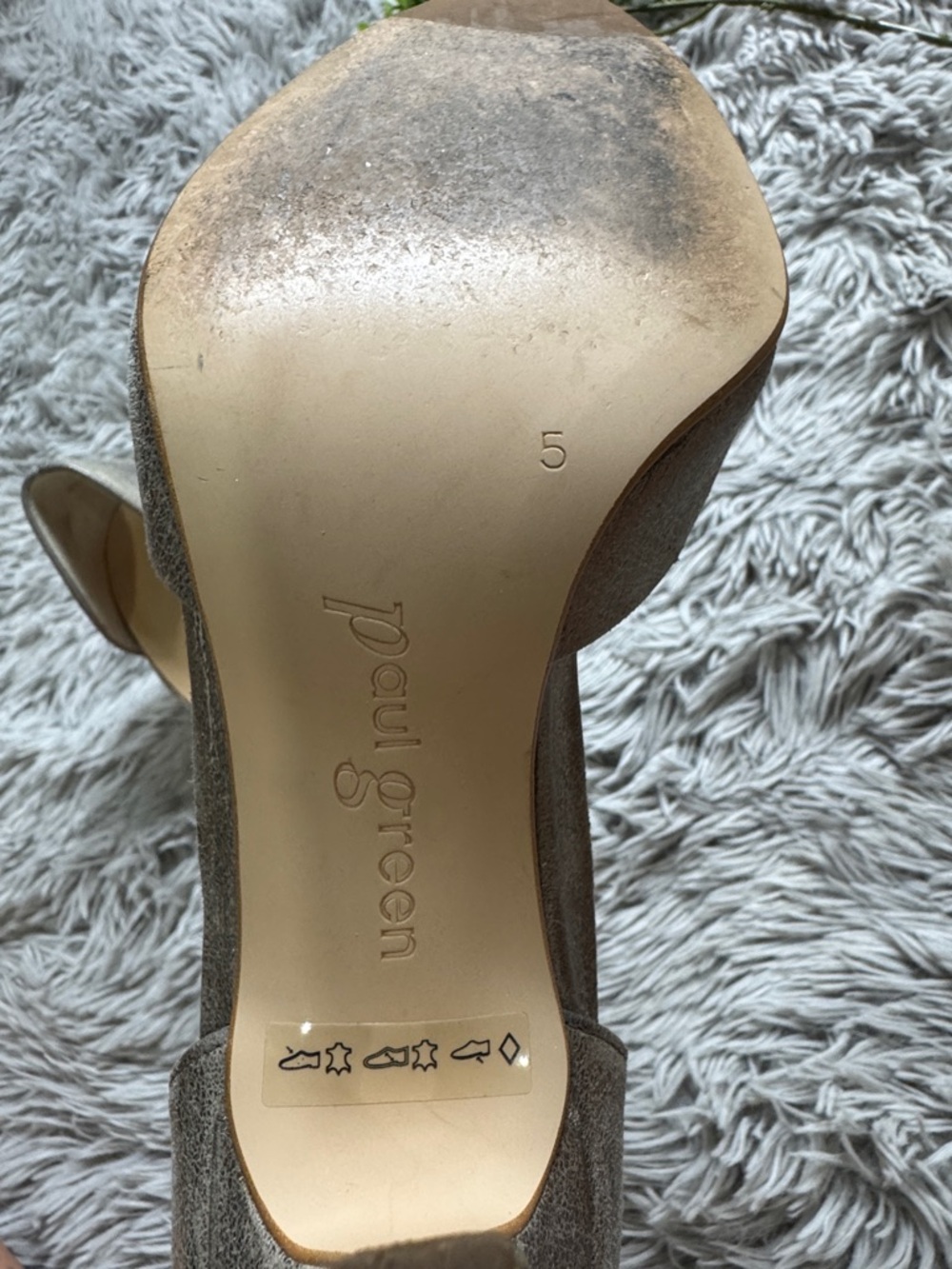 Paul Green Julia Metallic Taupe D'Orsay Pointed-Toe Heels size 7.5 - Picture 8 of 8